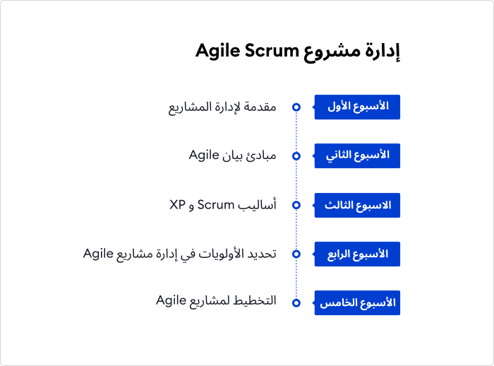 الخطوط العريضة لتدفق الدورة من خلال التعليم عن بعد