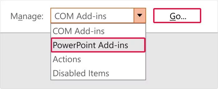 الوظائف الإضافية على PowerPoint